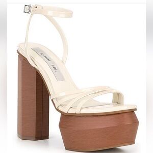 NEW Gianni Bini Parrish Platform Heel white festival party women size 6.5